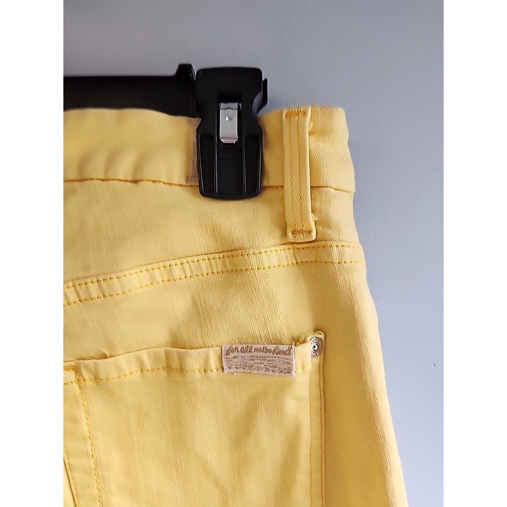 7 Seven for all Mankind Womens 27 Bright Yellow ‎ Summer Jeans - Picture 6 of 10